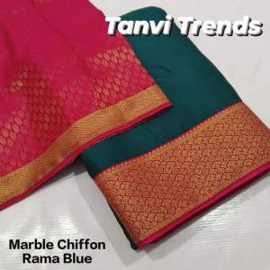 Marble chiffon in Rama blue