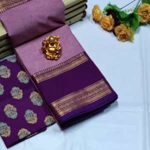 Light Pink and purple Chettinad handloom
