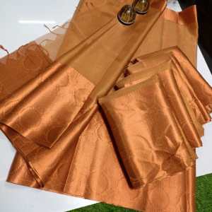 Luxurious Copper Tissue Saree - Ethnic Indian Wear